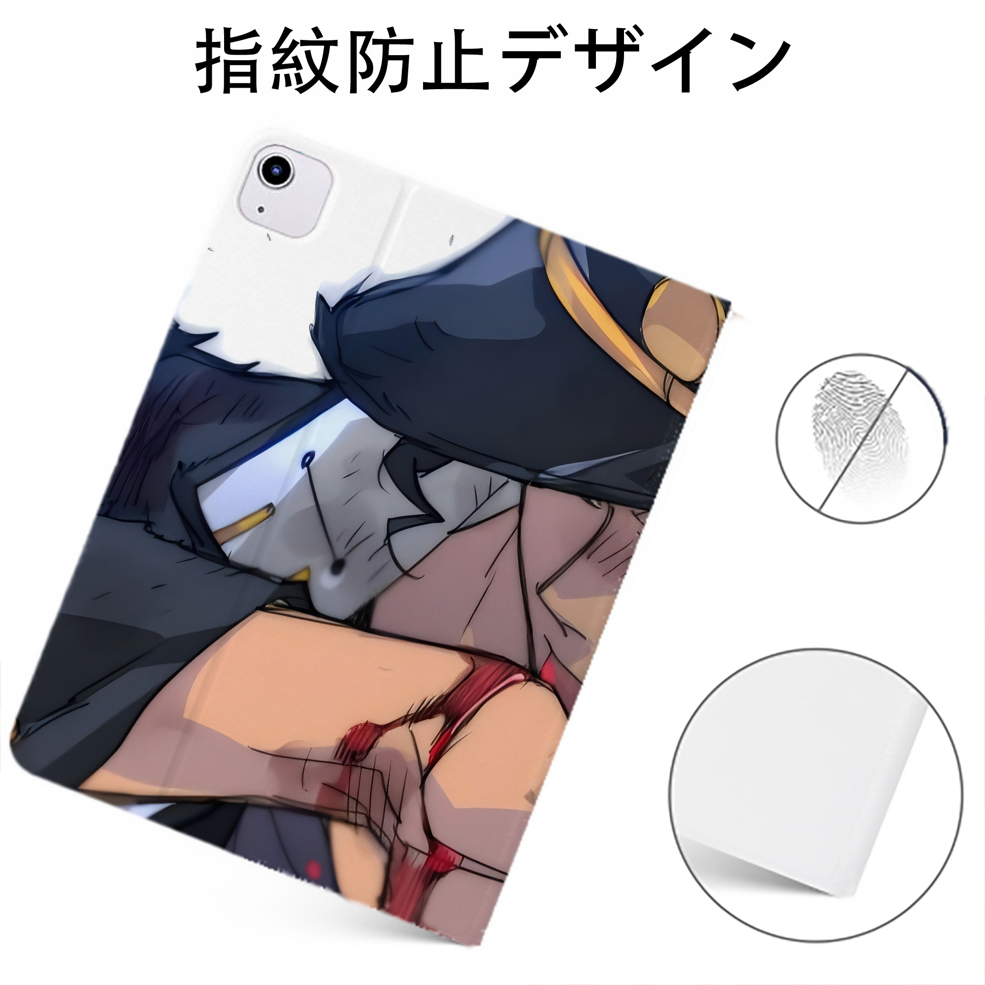 （画像用） ジョジョの奇妙な冒険 JoJo's Bizarre Adventure IPadケース ペンホルダー付き ブックスタイルデザイン